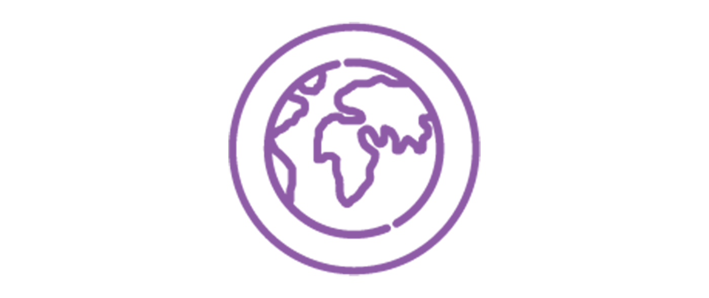 Icon: earth, neon style