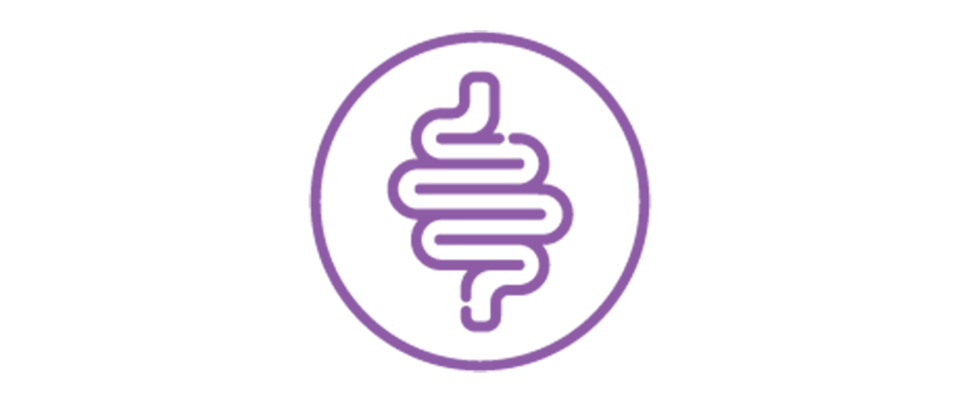 Icon: intestines, neon style